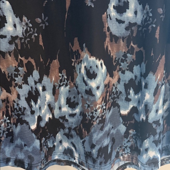 Black Floral Blouse By Timeson. Size L - Picture 4 of 6